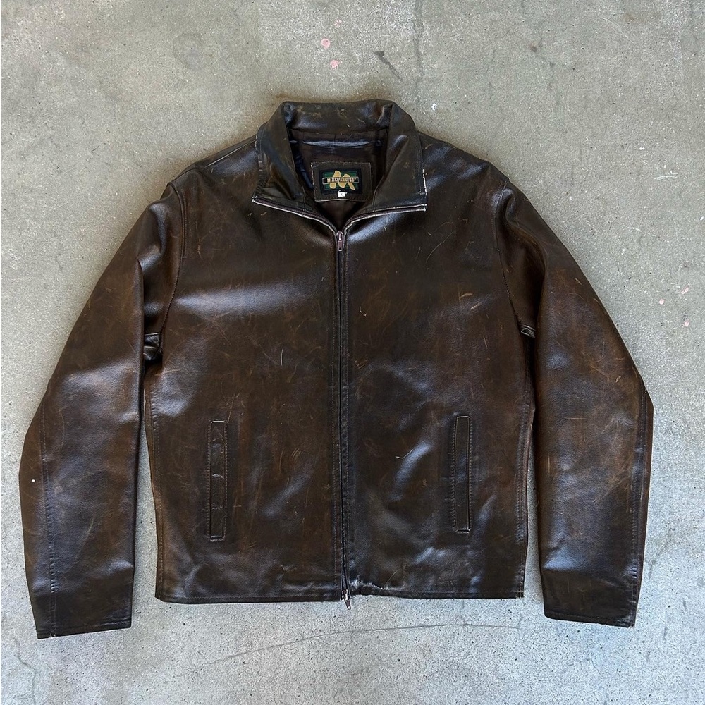 Vintage Italian leather bomber jacket
